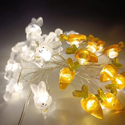 3M New Easter Lights String Led Easter Eggs Bunny Chick Fairy Lights Garland Decorations for Home Easter Party Decoration 2024