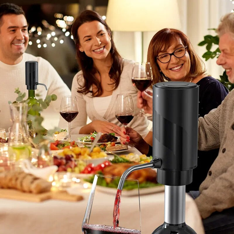 Rechargeable Electric Wine Aerator Dispenser One-Touch Automatic Wine Decanter Intelligent Bar Accessories Valentine'S Day Gift